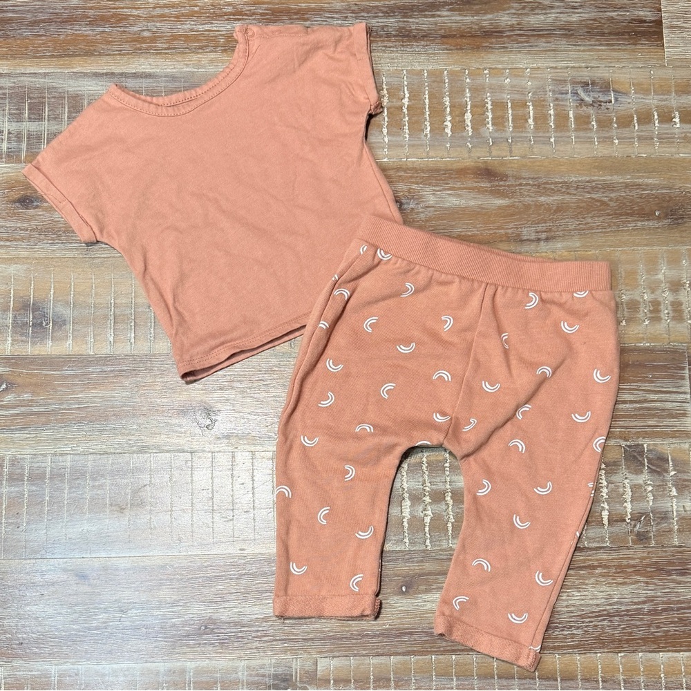 Grayson mini 2 piece outfit Set Rainbow pants and tee